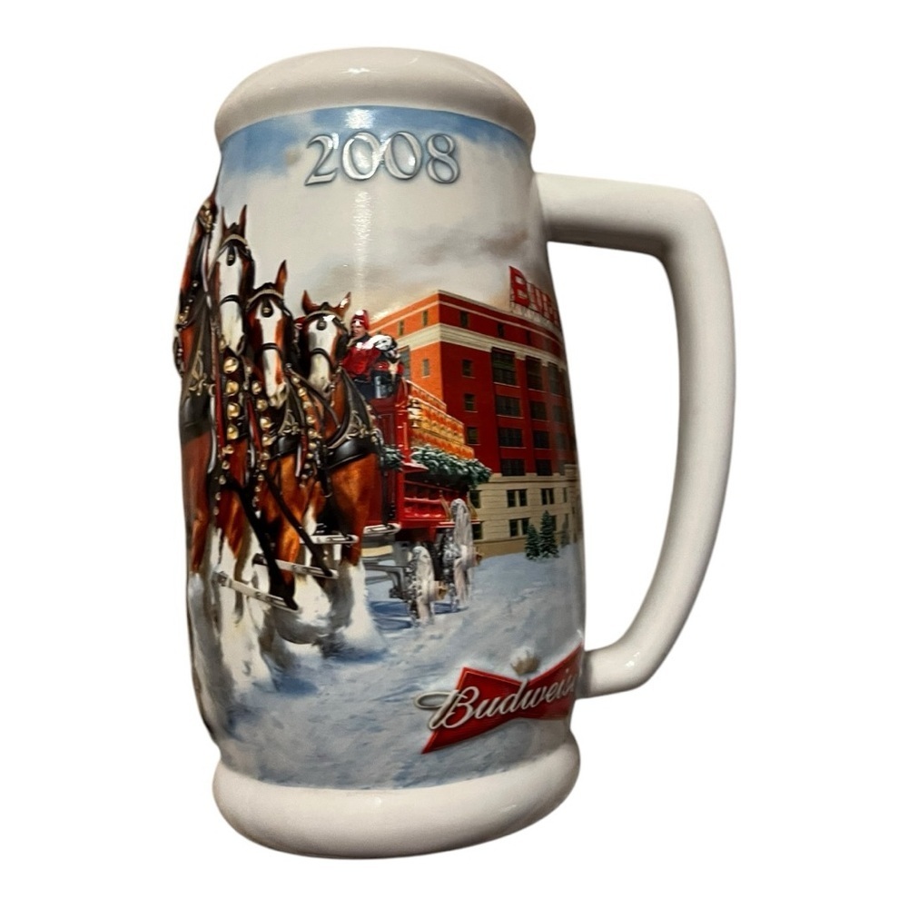 Budweiser 75 years proud tradition Anniversary stein mug 1933-2008 Clydesdales